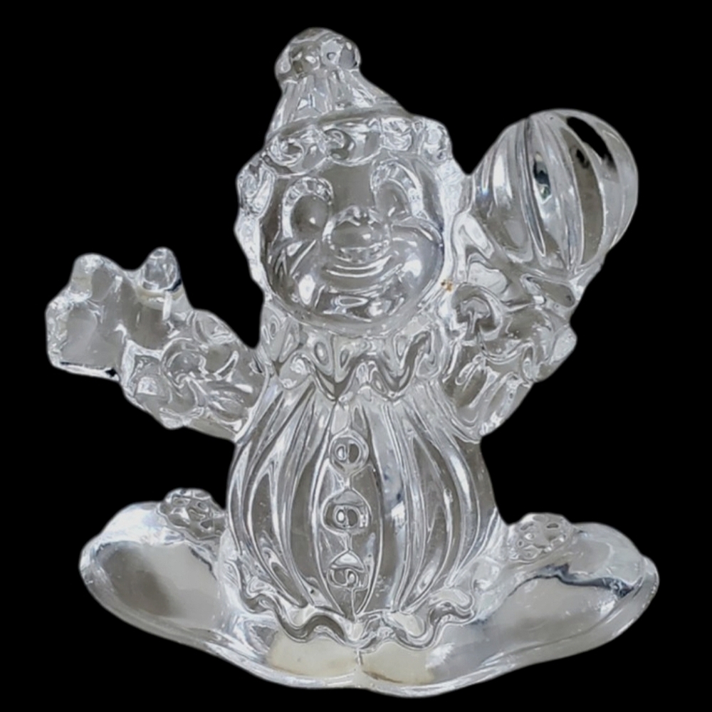 Princess House 24% Lead Crystal Clown Figurine